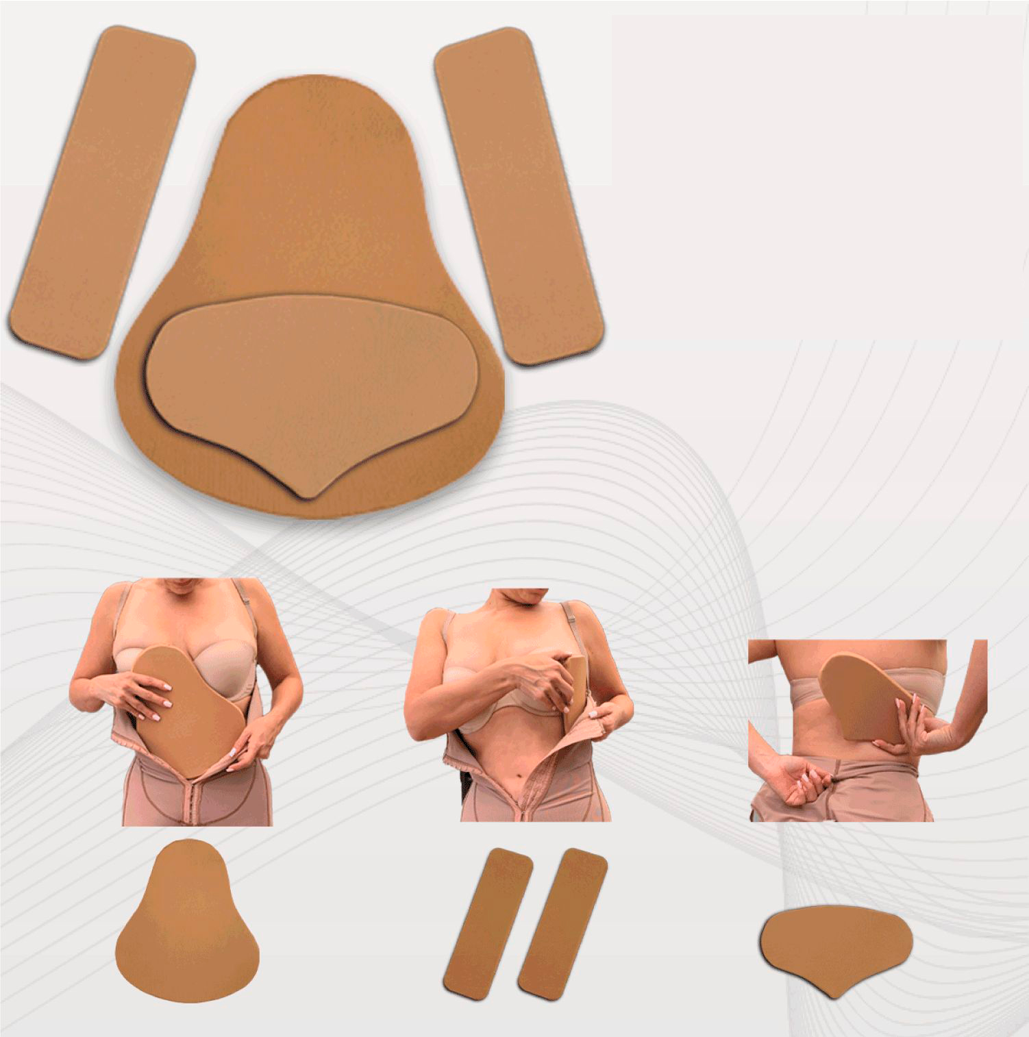 Set Tablas de Compresión Abdominal